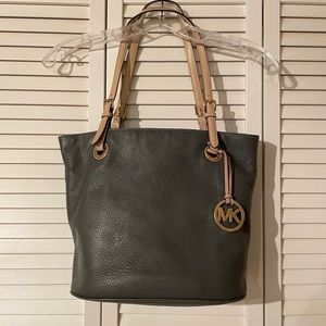 Michael Kors Grey Pebble Leather Handbag